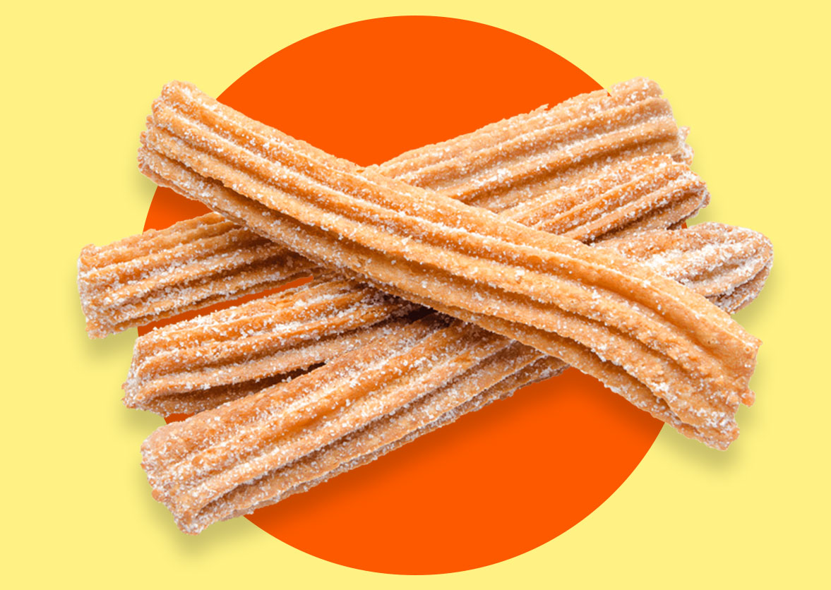 four tasty churros